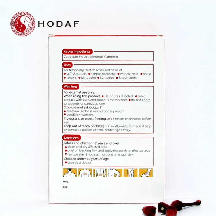 
 Китайский OEM обезболивающий пластырь тигровый Перцовый пластырь для спины  
