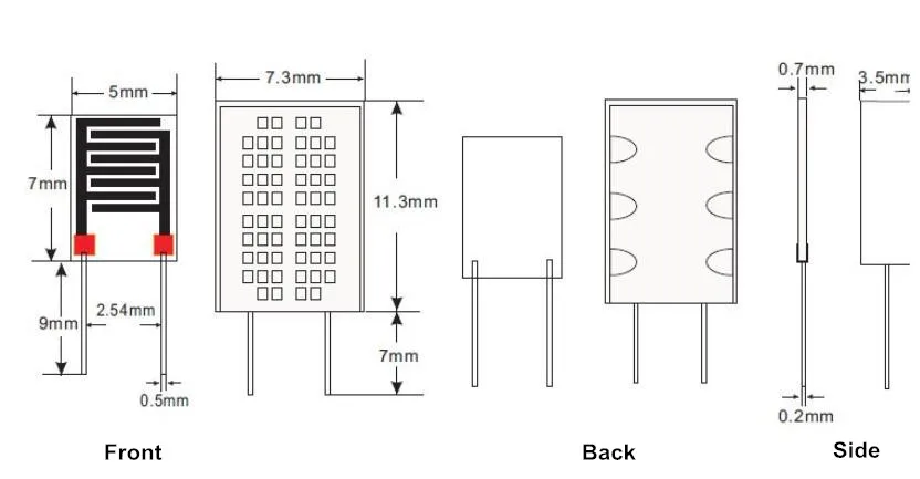 High Quality Humidity Sensor 31K ohm Resistance For Agriculture Plant Smart IOT