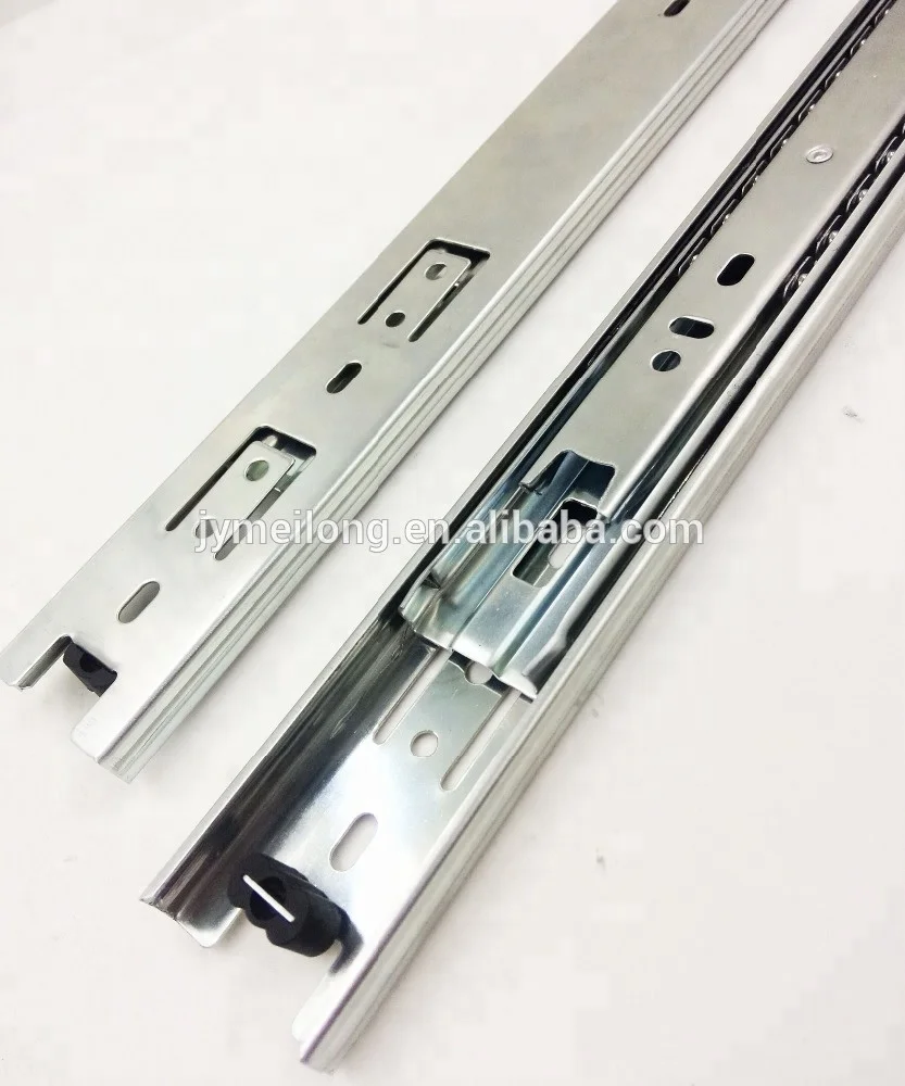 Meilong HardwareTelescopic Channel Drawer Slide / Kitchen Drawer Parts/Ball Bearing Cold Roll Iron Telescopic Drawer Slide