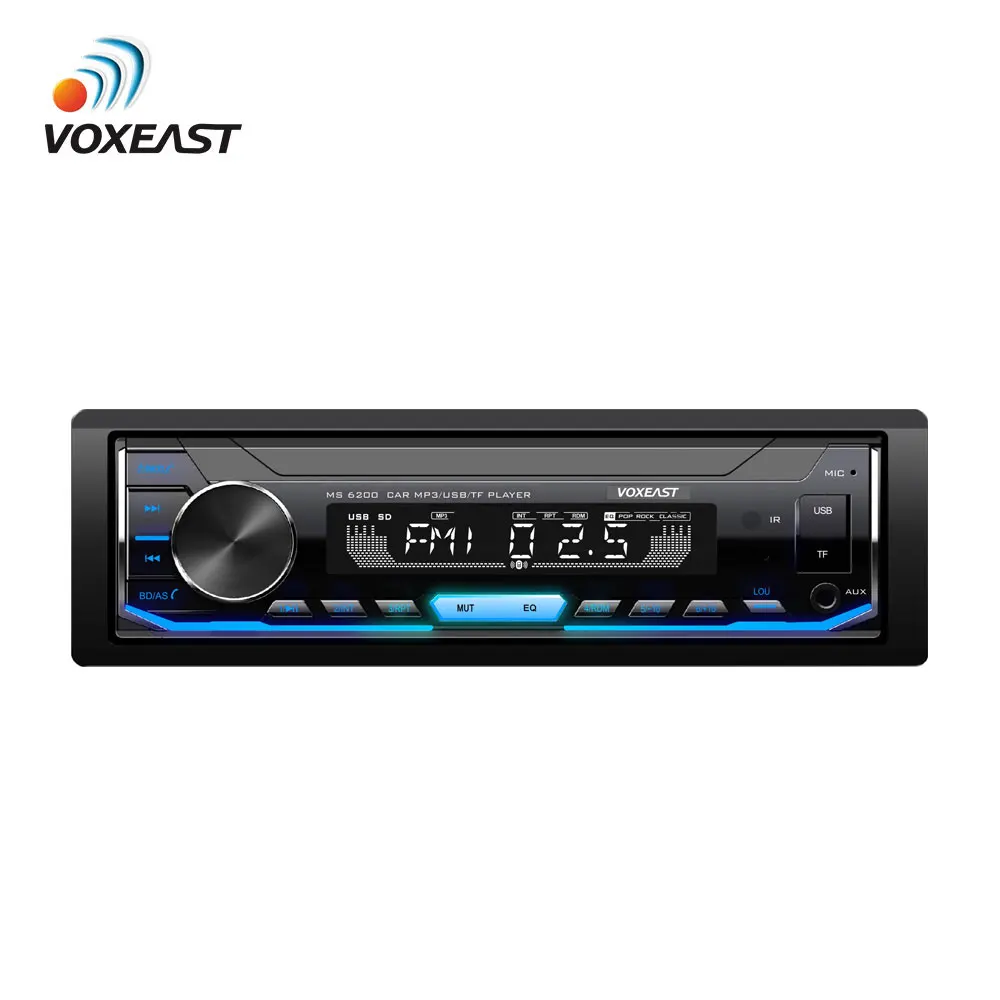 Single 1 Din Fixed Panel Display Car Audio MP3 Player with FM BT Aux SD USB Function Car Stereo