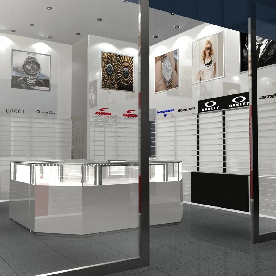High Quality Eyewear Display Stand Optical Display Rack Cabinet Modern Optical Shop Interior Design