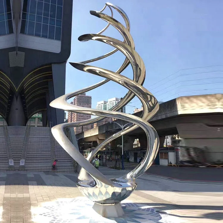 Urban Modern Abstract Stainless Steel Sculpture