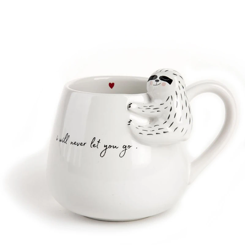 Custom Design Cute Sloth Ceramic Tea Cup Coffee Mug