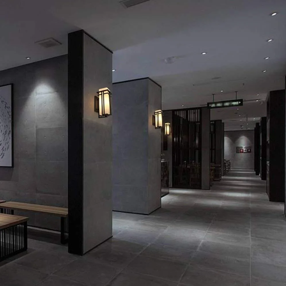 Уличная настенная лампа, простой современный водонепроницаемый наружный садовый светильник в китайском стиле, креативный уличный для коридора, балкона