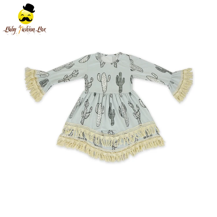 Оптовая продажа; новый стиль кактус мультизонная кружевное платье для маленьких девочек