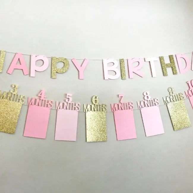 Ourwarm Cadre Photo Banderole Decorations De Fete D Anniversaire Bricolage Pour Bebes Garcon Et Fille Ensemble De Banderole Happy Birthday Decorations De Fete De 12 Mois Buy Banniere De Joyeux Anniversaire Cadre Photo En Papier Decoration De