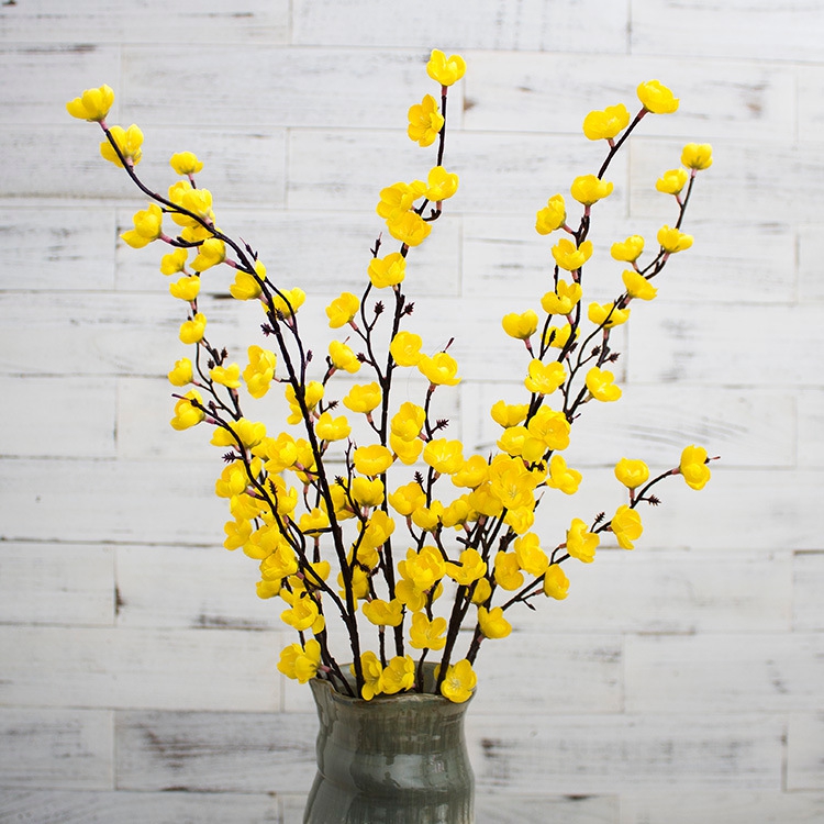 Искусственные цветы, цветок сливы, искусственные растения, ветка дерева, шелковые цветы для украшения дома, вечеринки, свадьбы