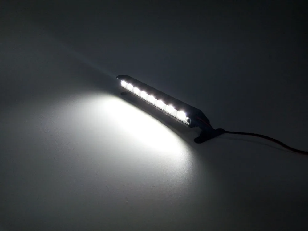 8 LED Aluminum Light Bar for RC Hobby Perfect Fit on 1/10 RC Crawlers Short Trucks X-Maxx Axial SCX 10 & for Yeti XL