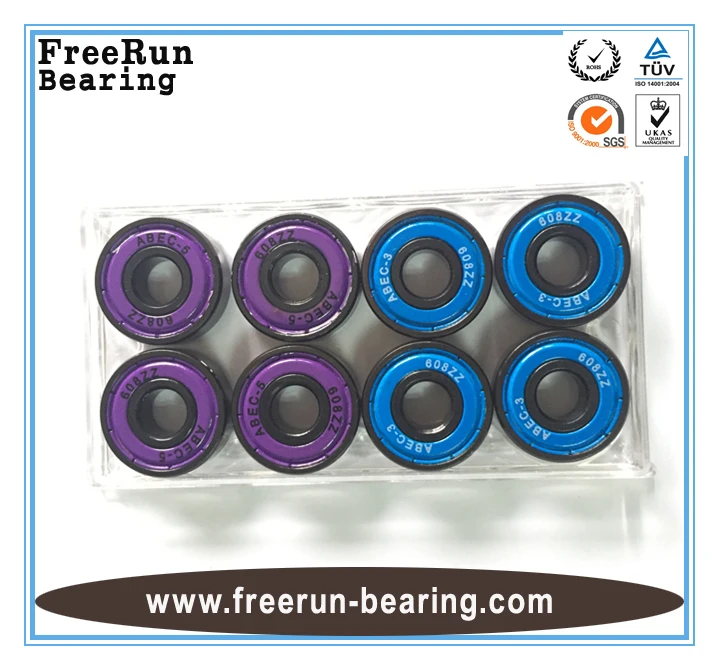 High Speed and Long Life Skate Board Wheels 608ZZ 608-2RS Bearings