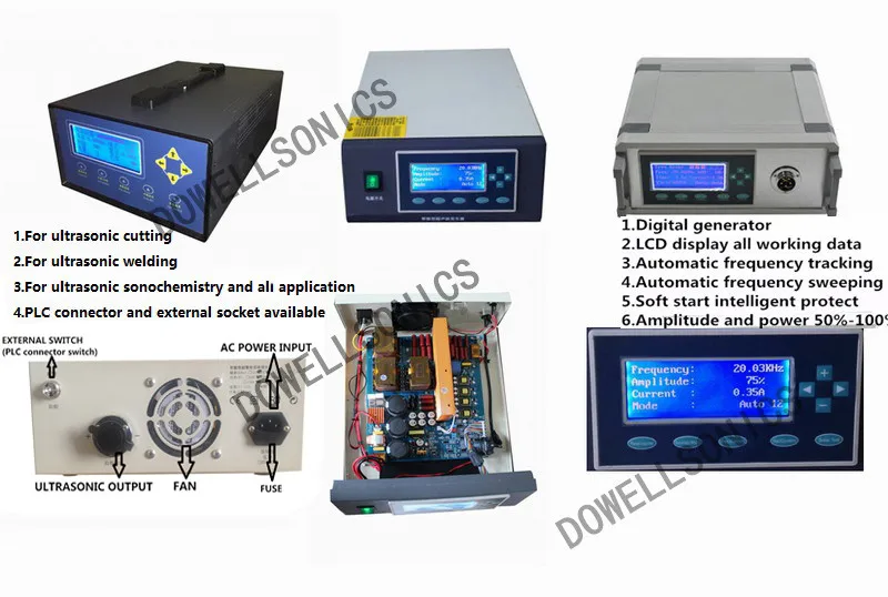 Ultrasonic Generator With Sonotrode for Nonwoven Bouffant Cap Making Machine