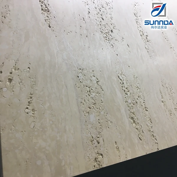 Travertine Stone Tile Mediterranean Style Matte Surface Ceramic Floor Tiles , Price Floor Ceramic Porcelain 60x60cm Tile