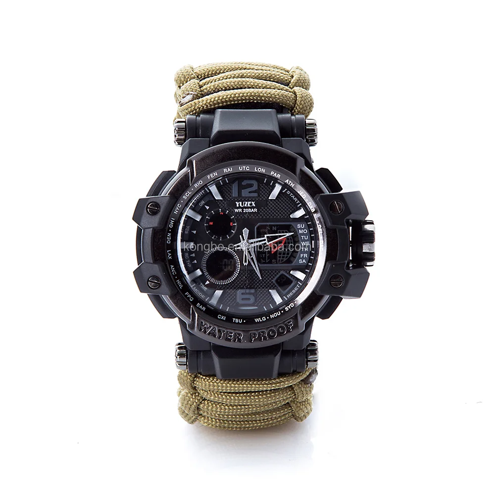 Fortælle Svane Tomhed Kongbo G3 Yuzex Emergency Equipment Multifunctional Water Resistant  Parachute Cord Survival Watch - Buy Water Resistant Survival Watch Product  on Alibaba.com