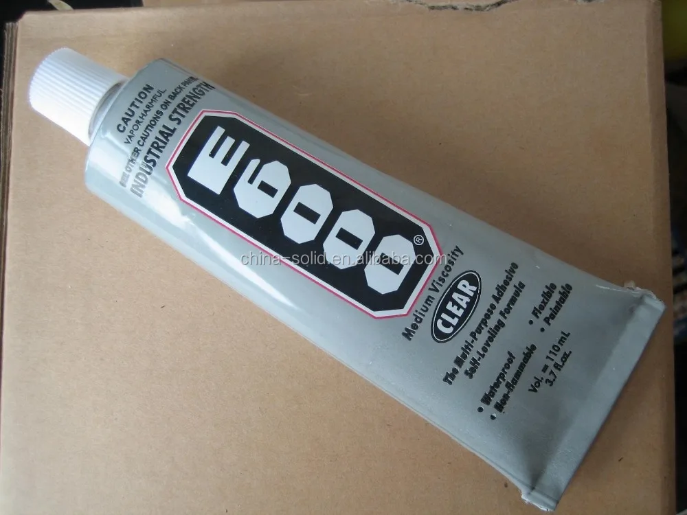 E-6000 Clear Industrial Adhesive Medium Viscosity Glue 3.7 oz