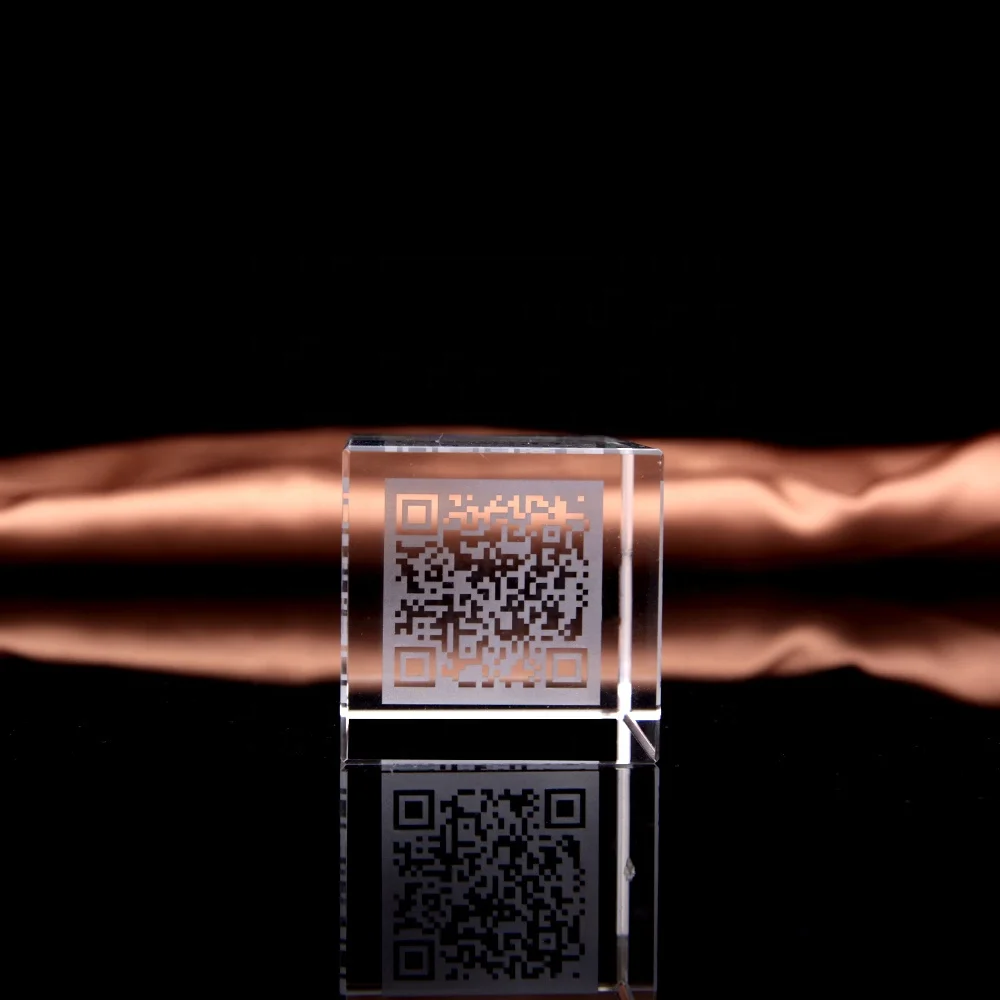 Honor of Crystal High Quality Customized logo Crystal Cube Crystal 3d Laser Photo Printing