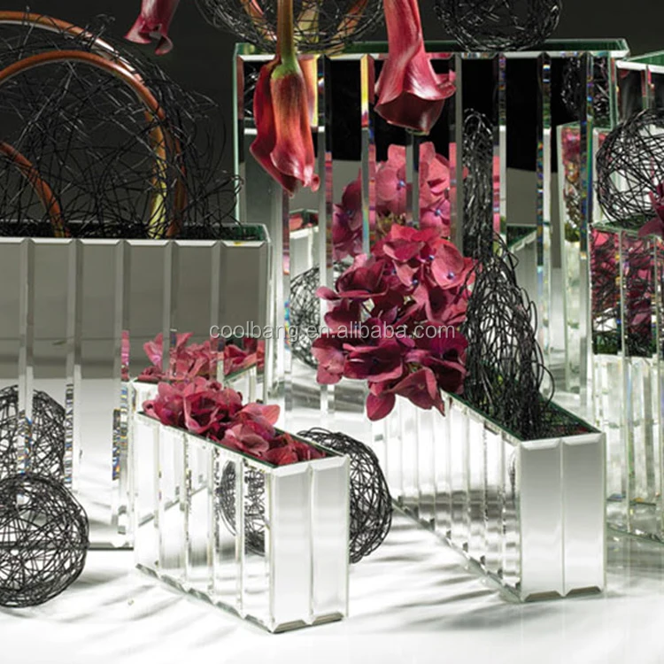 Оптовая продажа роскошная домашняя декоративная Геометрическая стеклянная Террариум зеркальная мозаичная ваза для дома