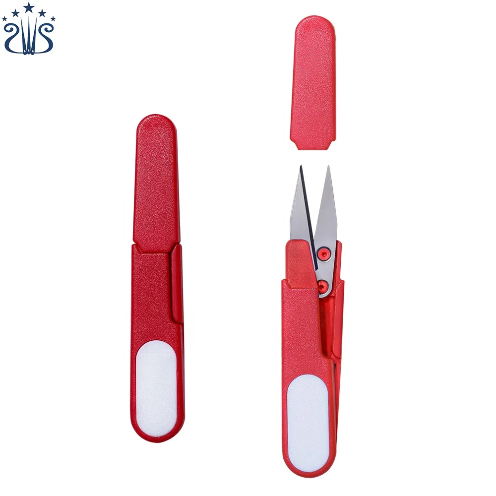 Небольшие ножницы из пластиковой пряжи и креативные ножницы U-образной формы для резьбы