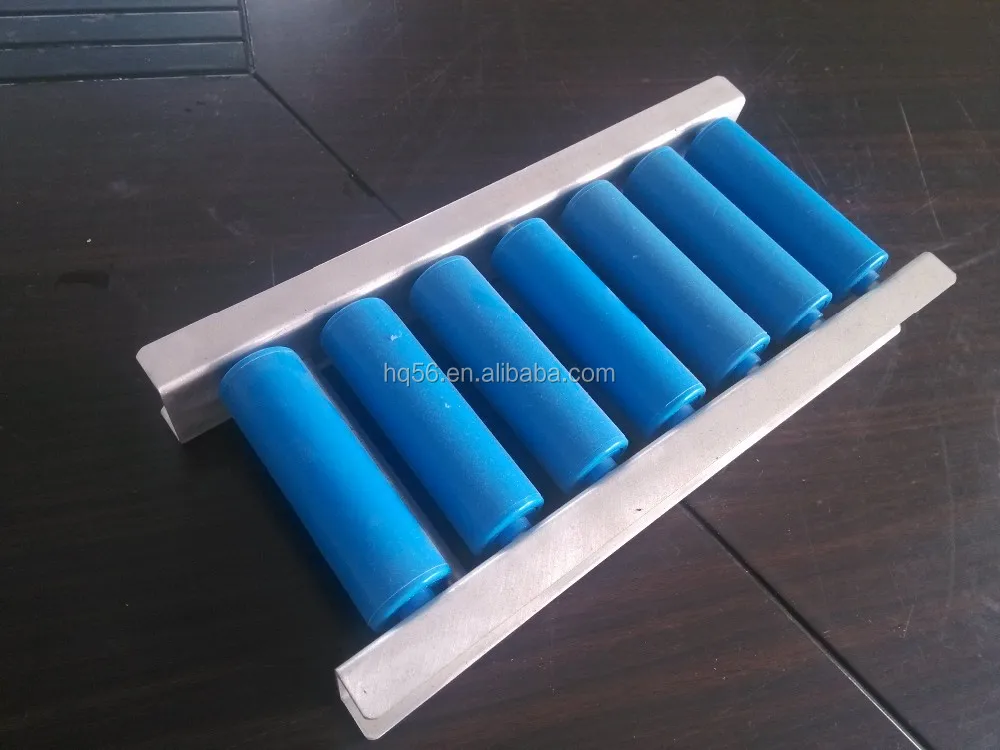 Portable PVC Manual Roller Conveyor 50mm Dia Rubber Belt Adjustable Speed for Manufacturing Plant Use Condition Plastic Material
