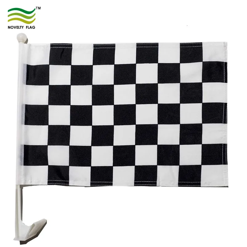 Blank White Polyester Funeral Procession Car Flag