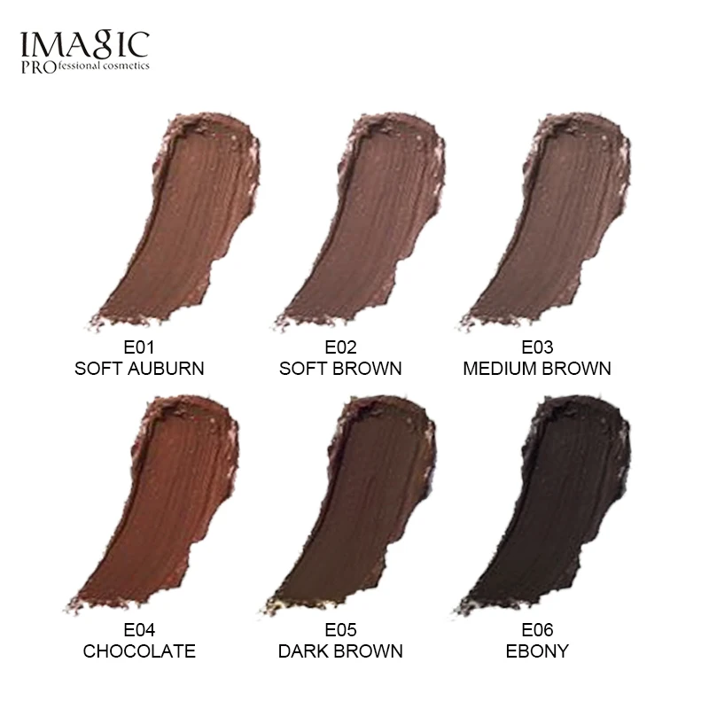 IMAGIC Hot Selling Natural Black Eyebrow Tint Gel Smooth Eyebrow Tattoo Cream Kits with Brush