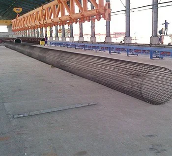 Automatic concrete pile rebar cage welding machine