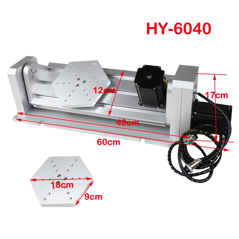 HY-6040 2200W MACH3 USB 5 Axis CNC Router DIY Lathe