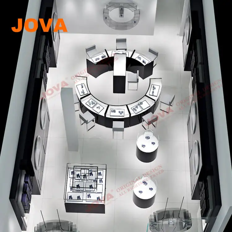 Luxury Watch Display Decoration Showcase Glass Watch Showroom Interior Design