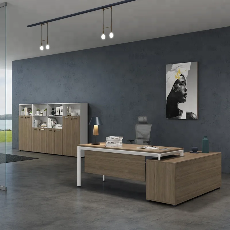 Simple Office Furniture Steel Tube Desk Frame and Melamine Desk Top Modern  Office Cubicles