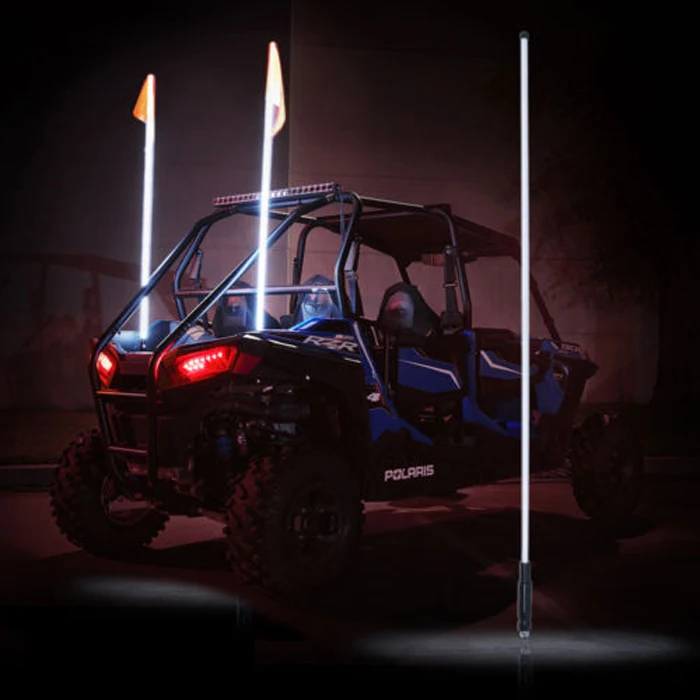 Rear Pillar LED Whip Mounting Bracket For Polaris RZR XP 1000 900 Turbo (2008-2023) – No Drill, Powder Coated Black