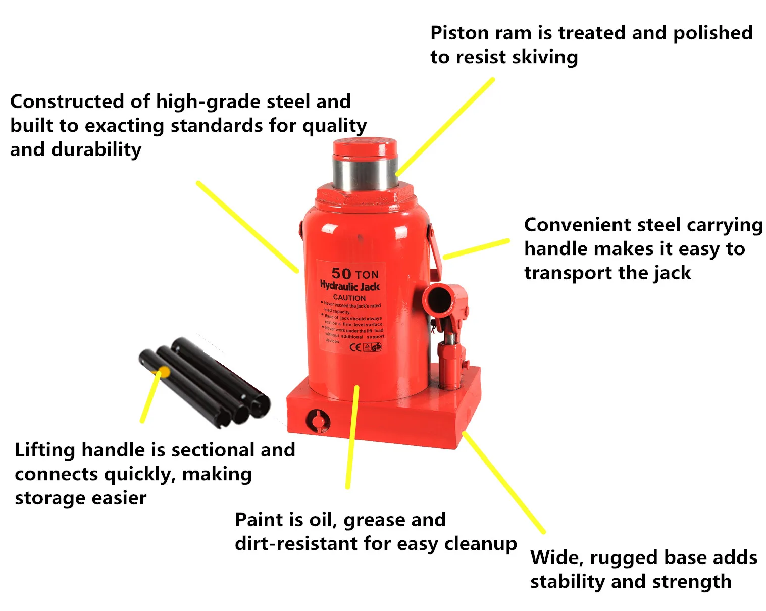 100 Ton Hydraulic Bottle Jack Have Powerful