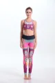 Top Fitness Yoga Pants Women Sport Leggings Print Quick Dry Breathable Running Capri Yoga Set Sexy