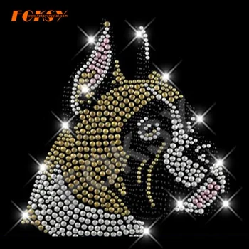 My Lovely Old Fat Dog Rhinestone Transfer Motifs With Topaz And Crystal Stone