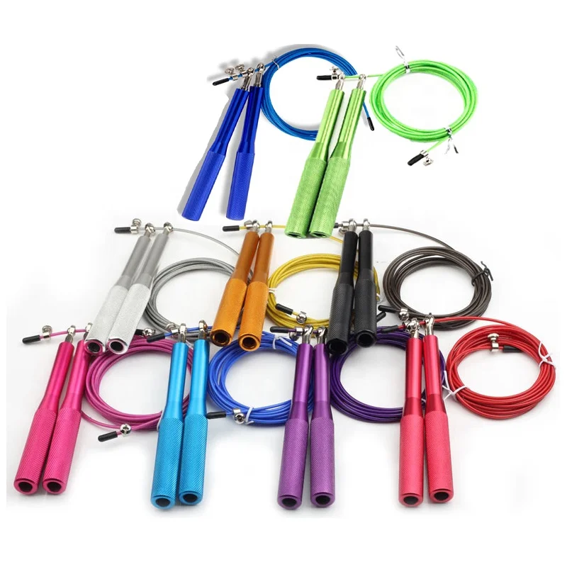 Высококачественная алюминиевая ручка скоростная Скакалка для фитнеса регулируемые скакалки