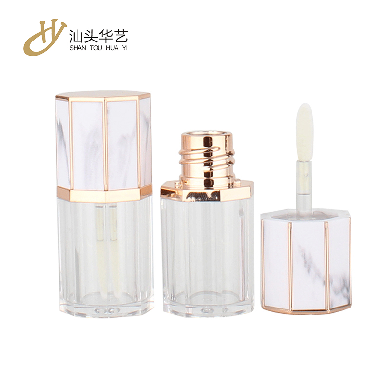 Контейнеры для блеска для губ min с кисточкой, классический дизайн, Белые контейнеры для блеска для губ с пользовательским логотипом