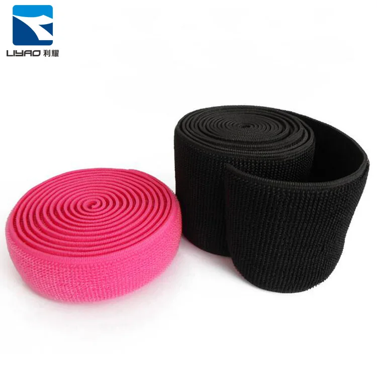 Non-Slip Sewing Elastic Band Heavy Duty Nylon Elastic Tape Hook and Loop Side Band /Strap Customized Colorful Cinch Straps
