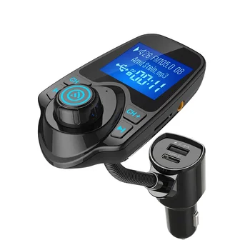 AGETUNR T10C bluetooth 4.2 SD/USB/AUX Type-C charger hands-free car kit mp3 player display car voltage car stereo fm transmitter
