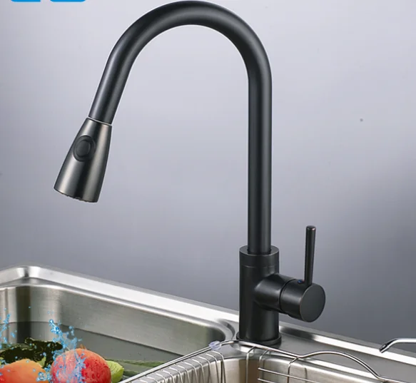 Senlesen Chrome Pull Out Down Spray Deck Mount Kitchen Torneira Cozinha Tap Mixer Cock Faucet with Hot and Cold Water SE2069