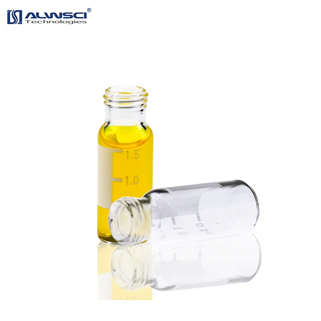 Clear Glass with Label Lab Test 2ml GC Vial HPLC