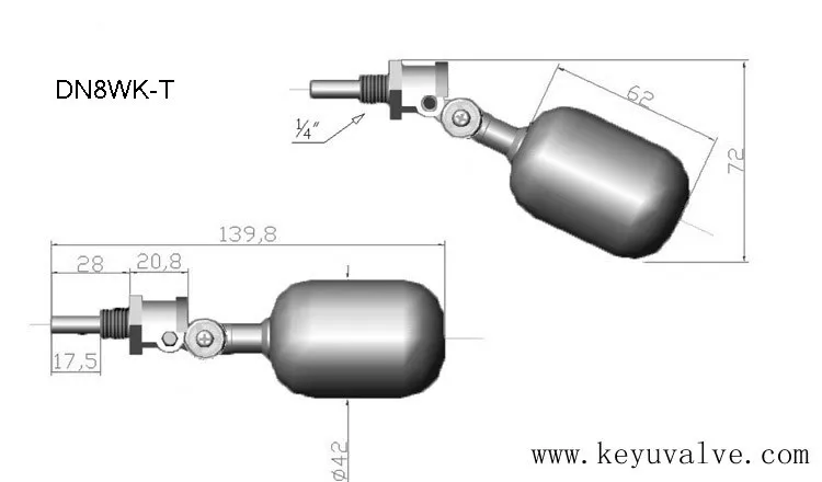 Plastic Adjustable Mini Float Valve