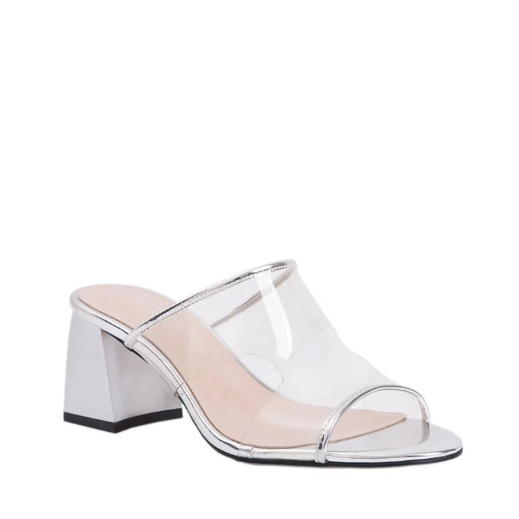 clear mules shoes