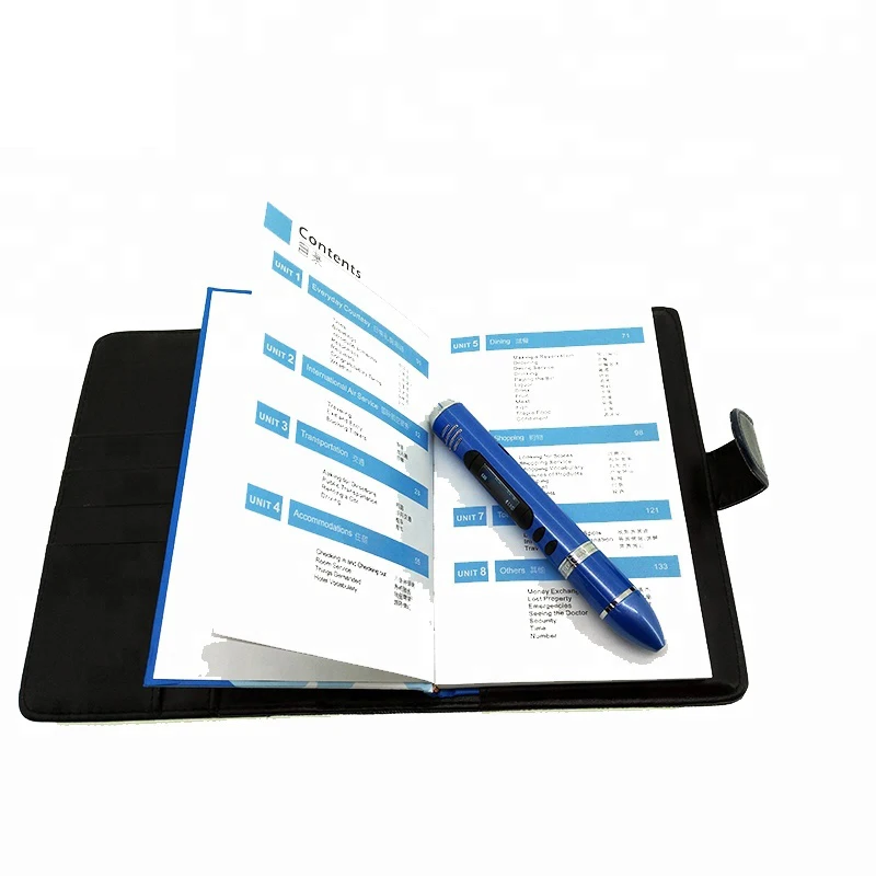 Global Travel Audio Books Learning Machine Read Pen 14 Languages Translator Talking Pen Educational Toy with Battery Power