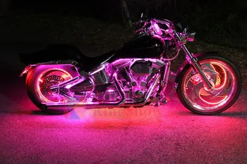 Lot de 4 lumières LED sans fil pour voiture, 8 couleurs, étanches, anti- collision, avec télécommande, stroboscopique, pour voiture, moto, drone, vélo, camion Lot de 4 lumières LED sans fil pour voiture, 8 couleurs, étanches, anti- collision, avec télécommande, stroboscopique, pour voiture, moto, drone, vélo, camion