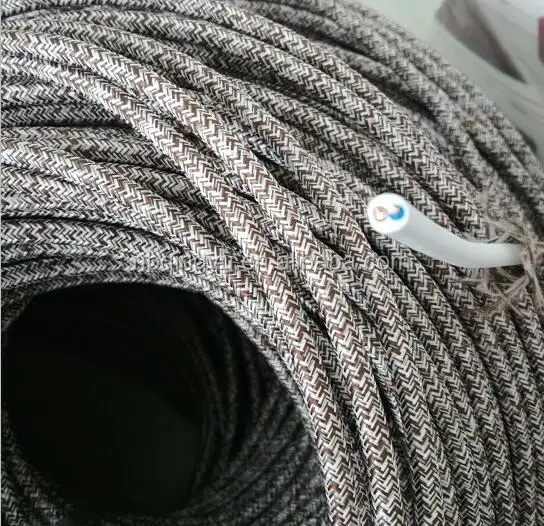 
 Текстильный тканевый кабель с тканевым покрытием провод в винтажном стиле гибкий электрический кабель  