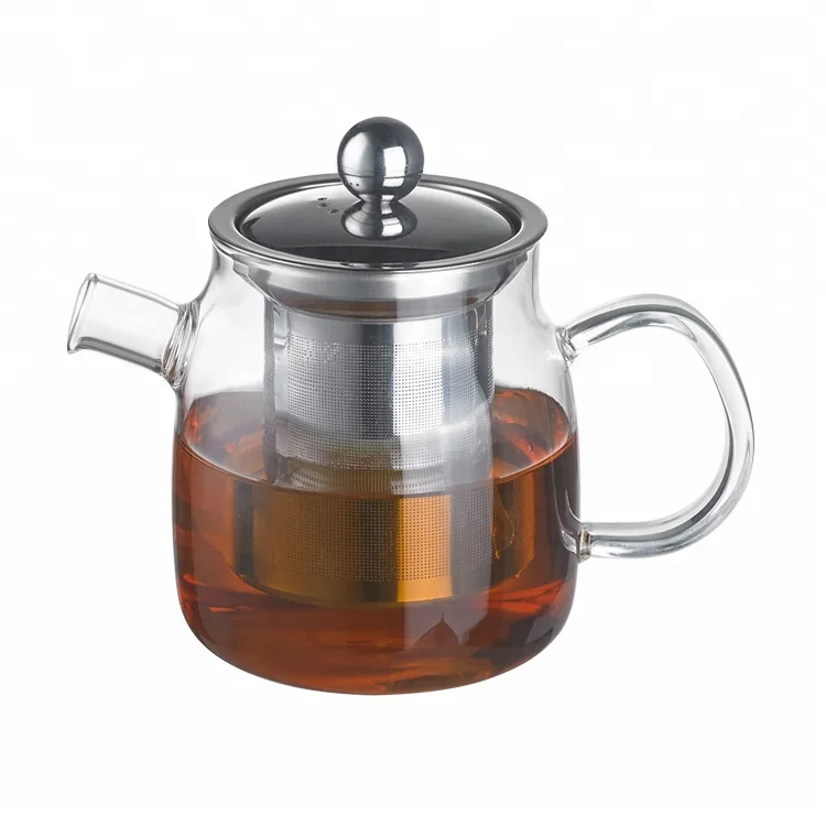 Modern Glass Teapot with Infuser - Medium (500 ml / 16.9 in)