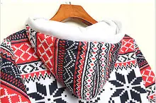 Winter Warm Women Hoodie Christmas Snowflake Jumper Sweatshirt Tops 8 16