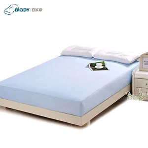 100% Polyester Hotel Super Soft Knitted Waterproof Bed Sheet Mattress Protector Cover