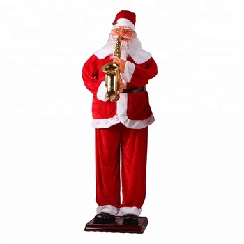 Musical Life Size Animated Santa Claus Statue Resin Christmas Outdoor ...