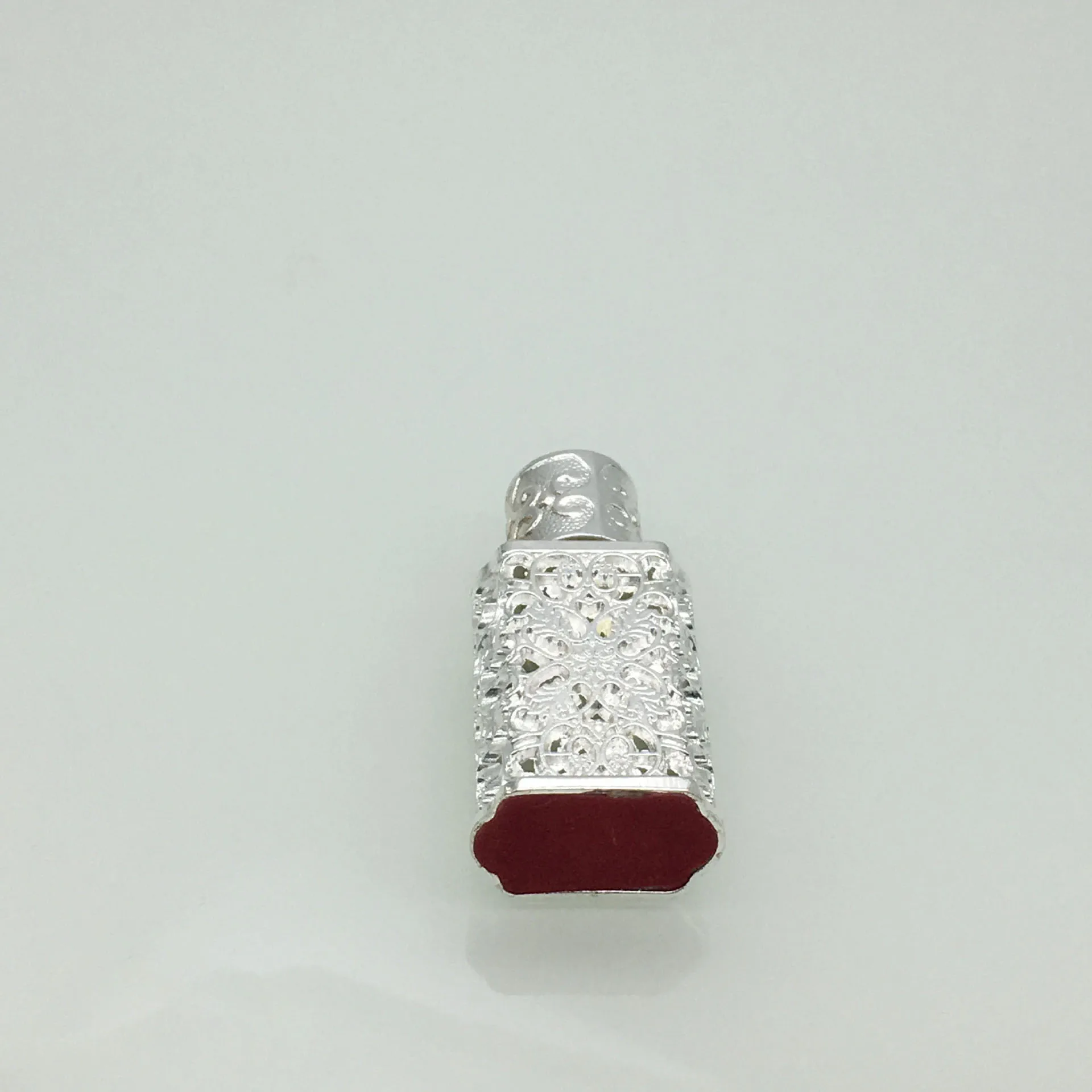 3ml Fancy Empty Arabic Style Metal Perfume Attar Glass Bottle with Glass Stick