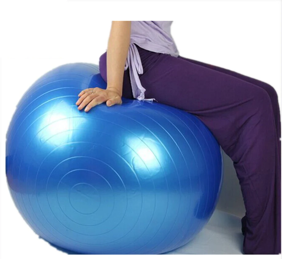 热卖健身55厘米,65厘米,75厘米pvc充气耐用防爆健身球,带定制徽标