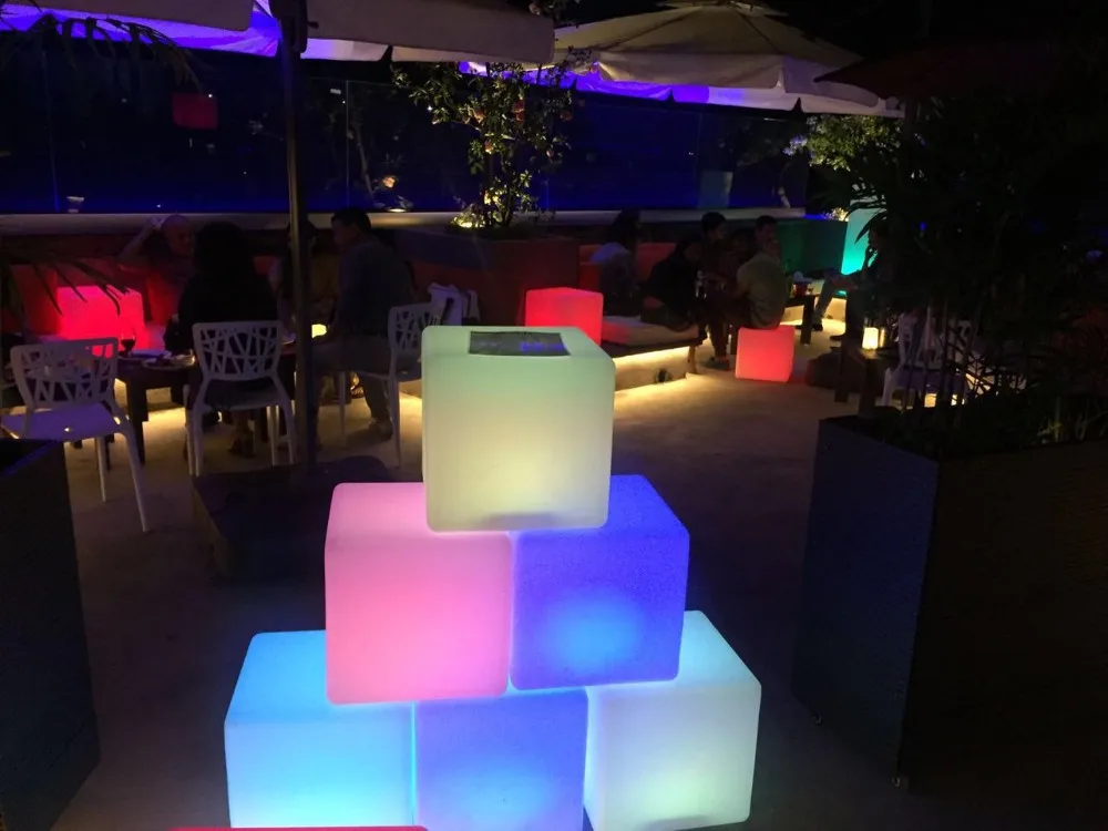 Перезаряжаемые 3D Пластиковые СИД растет свет бар кубик сиденье