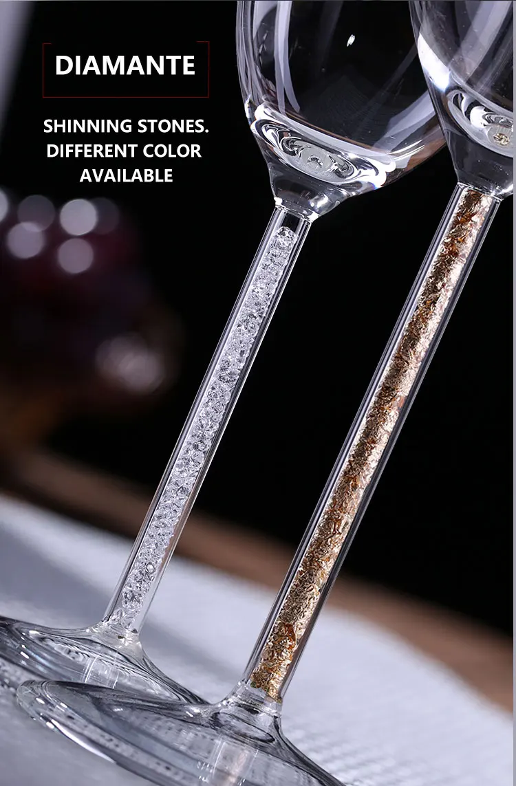 210ml Hand Blown Slender Straight Champagne Goblet /champagne Flute